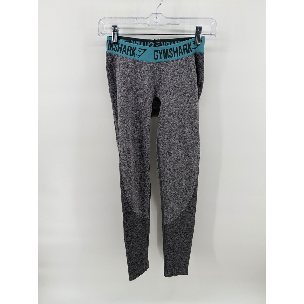 Gymshark Flex High Waisted Seamless Leggings Grey Marl Teal Womens Small